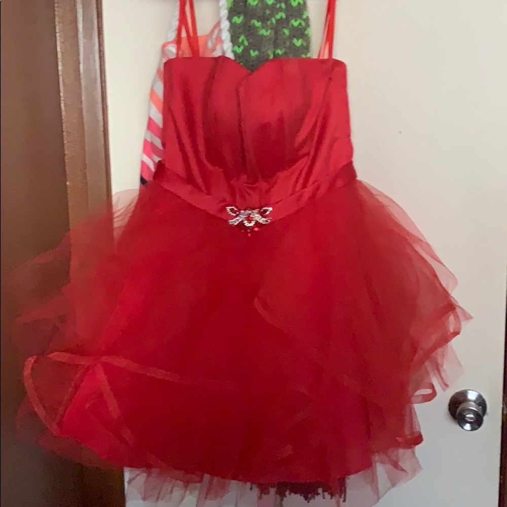 Strapless mid thigh dress